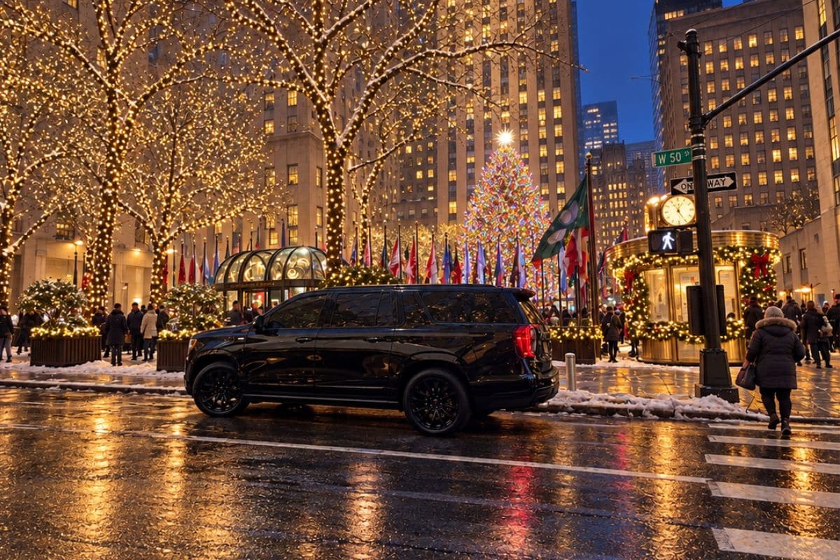 Holiday lights at Rockefeller Center