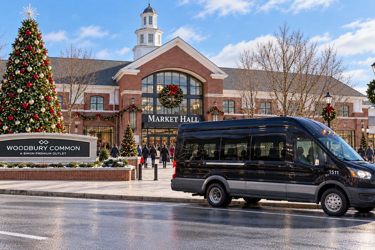 GO Airlink van at Woodbury Common Premium Outlets